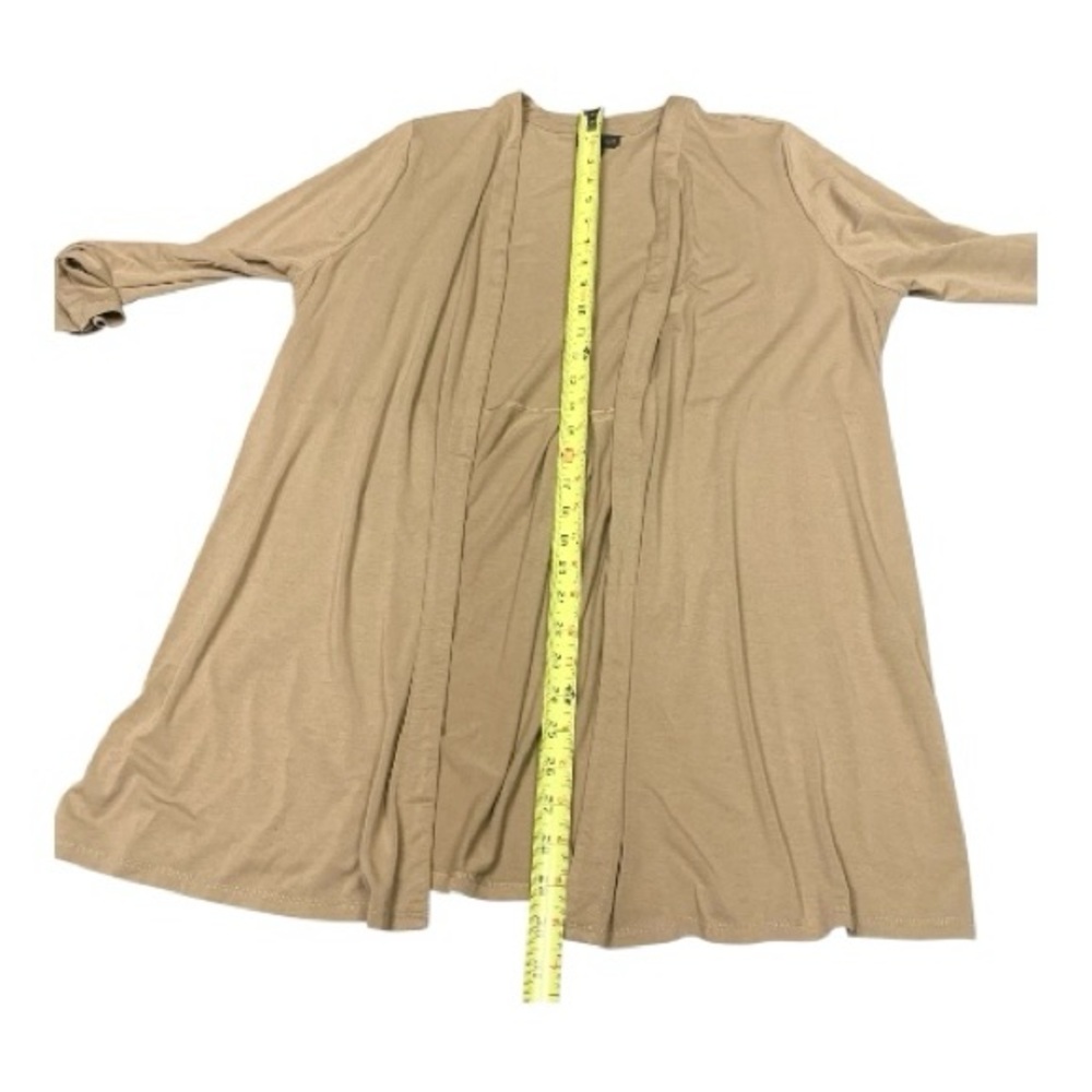 J. Jill Wearever Collection Tan Women's Open Front Cardigan Lightweight Sz‎ LP - Picture 10 of 14